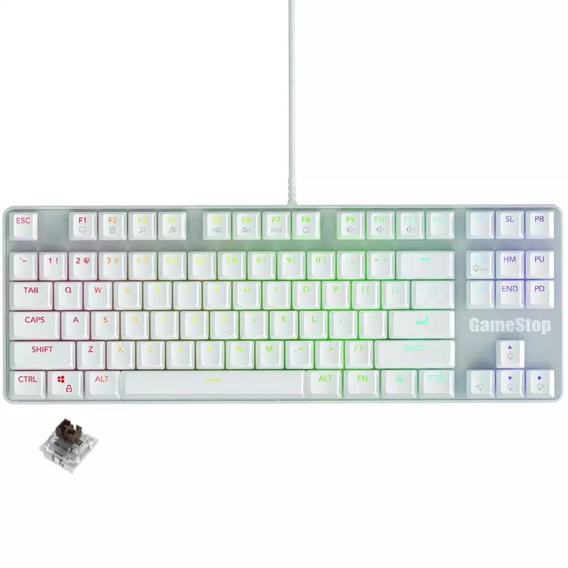 Gamestop Keyboard GS200 FPS Sniper Mechanical Gaming  - White (Brown Switches) Gamestop Keyboard GS200 FPS Sniper Mechanical Gaming  - White (Brown Switches)